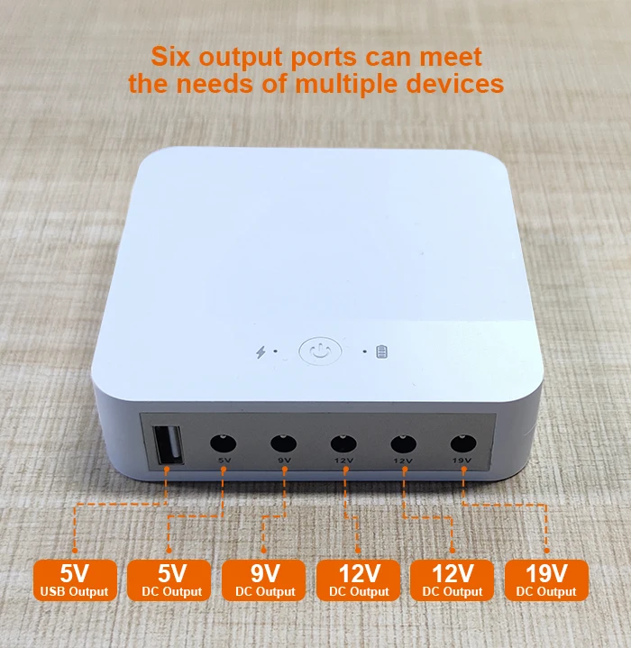 Description Picture 4 of item13200mAh UPS Uninterruptible Power 18W Supply Battery Backup 5v 9v 12v 19v Output Power Router Modem Adapter POE emergency Power