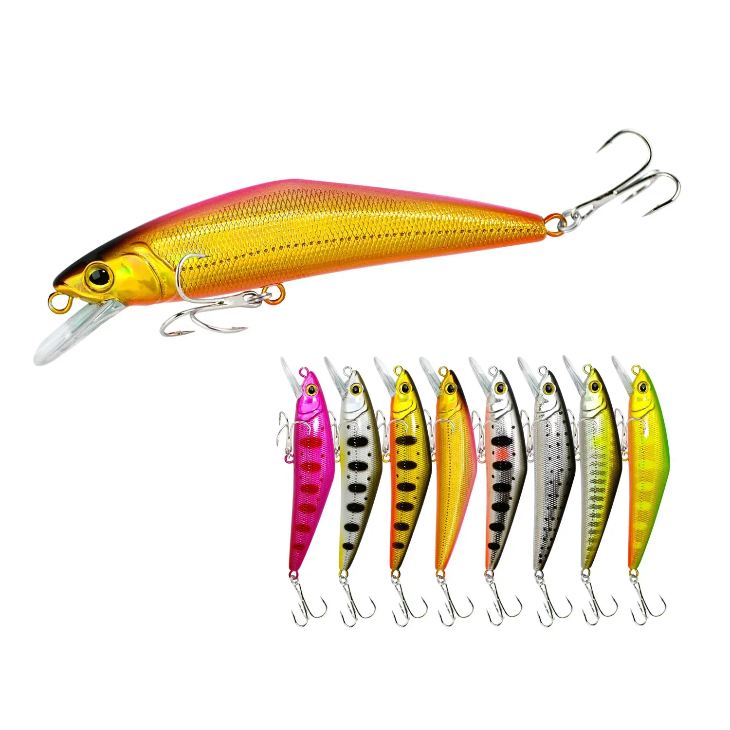 Afishlure minnow hard bait 72mm trout fishing lures sinking trebke hooks swimbaits hard lure D Contact wobblers