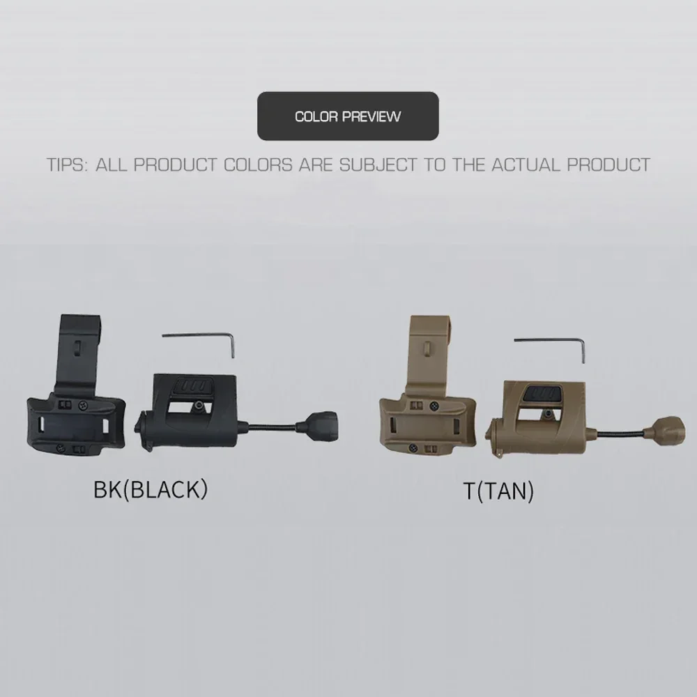 Nylon Helmet Flashlight for Hunting Airsoft with Green Red IR Laser