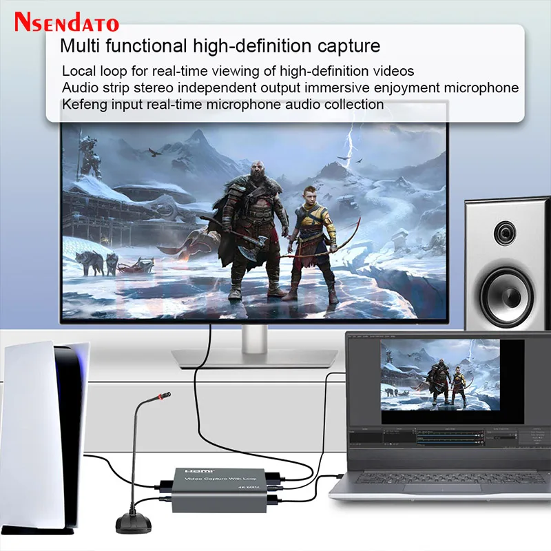 1080p HDMI Video Capture Card Recorder Box Device StandAlone Camera HDMI VGA YPbPr Analog VHS RCA Video Capture Card For PS4 TV