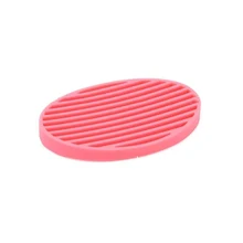  Colorful Silicone Flexible Soap Dishes Holder Bathroom Soap Box Plate Tray Shower Sponge Shelf Drain Non-slip Bathroom Storage 