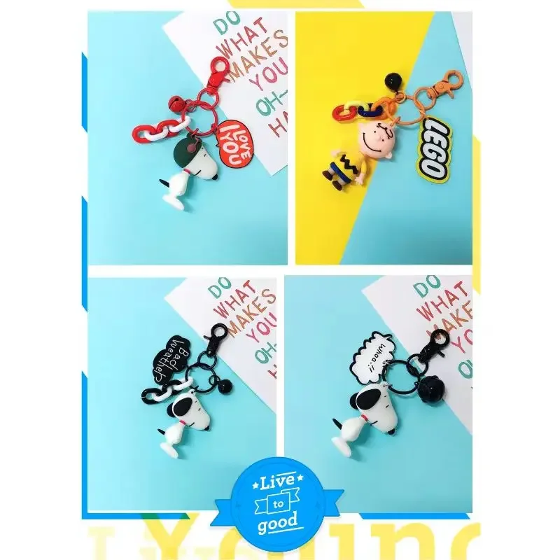 Snoopy Charlie Brown Portachiavi Anime Figure Cute Portachiavi Toy Anime Merchandise Decoration Bambini Regalo Di Compleanno Regalo Di Natale