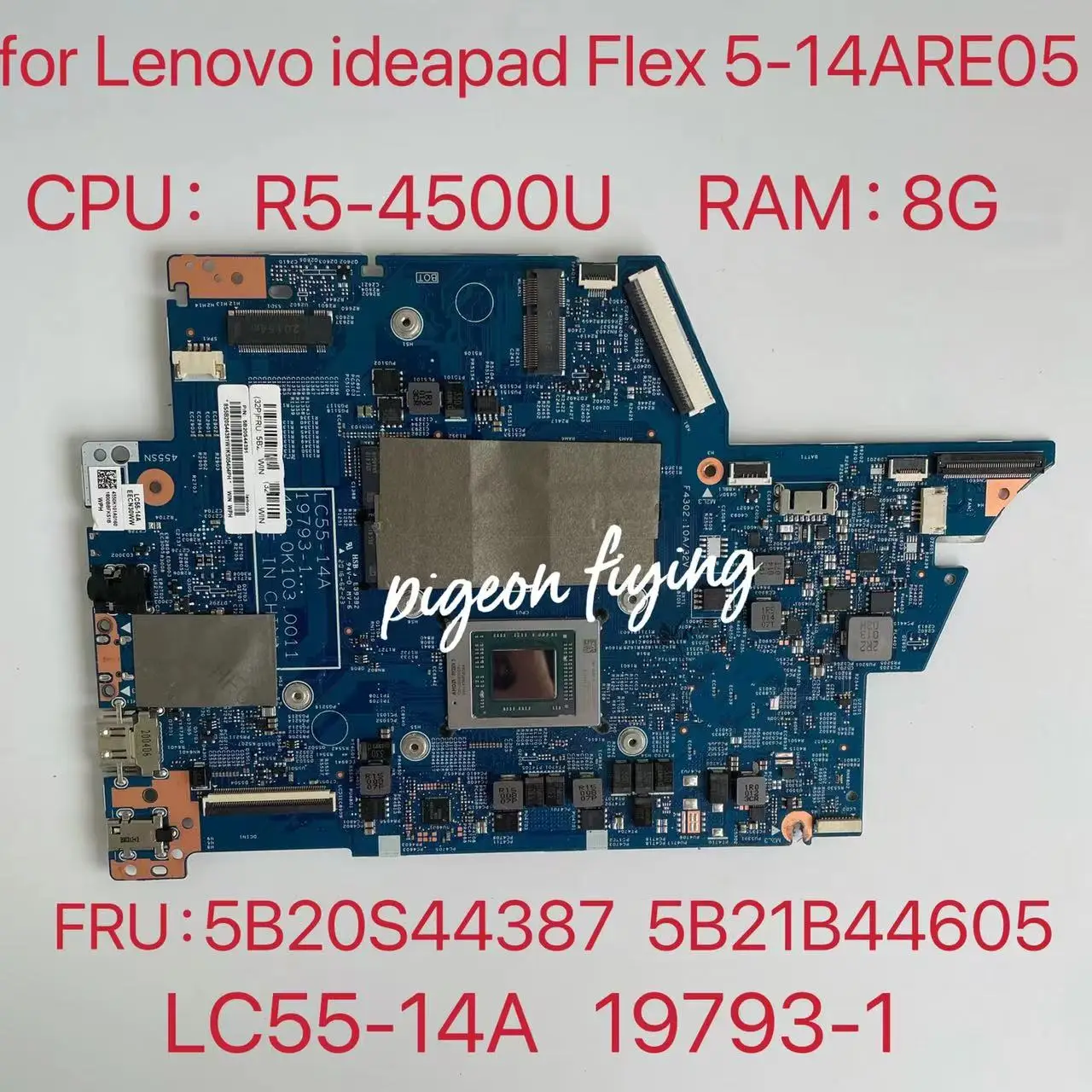 19793-3 Per Lenovo Ideapad Flex 5-14Are05 Scheda Madre Del Computer Portatile 81 X2 Cpu:R5-4500U Amd Ram:8G Fru: Muslimaur 100% Test Ok