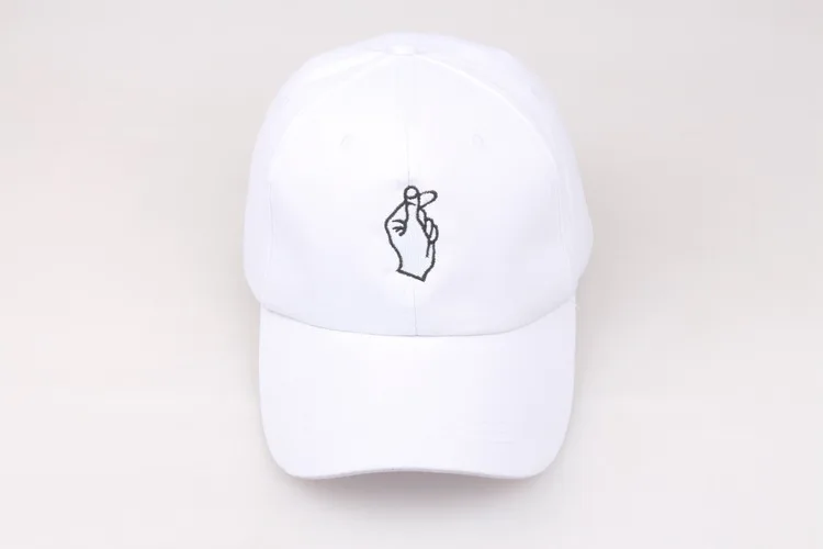 Fashion Cotton Hand Rose Love Gestures Finger Snapback Hats Baseball Caps for Men Women Adjustable Adult