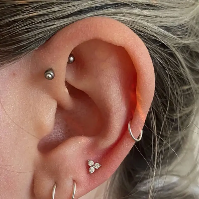 Nuova Gemma Tragus Helix Bar - Perno Orecchio Superiore - Foto 2