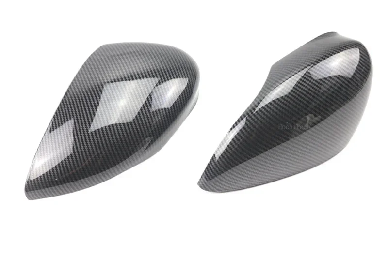 Ersatz-Rückspiegelabdeckung aus Kohlefasermuster oder schwarzem Rückspiegel, seitliche Flügel-Rückspiegelkappe, passend für Ford Fiesta MK7 2008–2019 – Detail 20