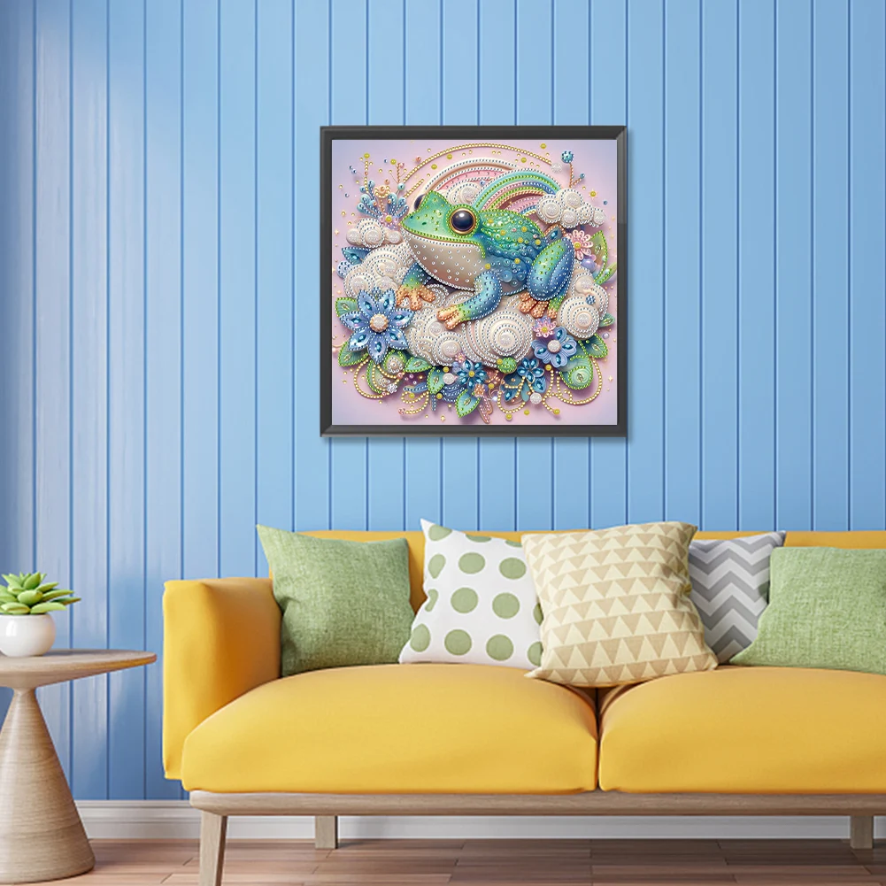Diamond Painting Kit 5D DIY Partial Special Shaped Drill Frog Decoration 30x30cm