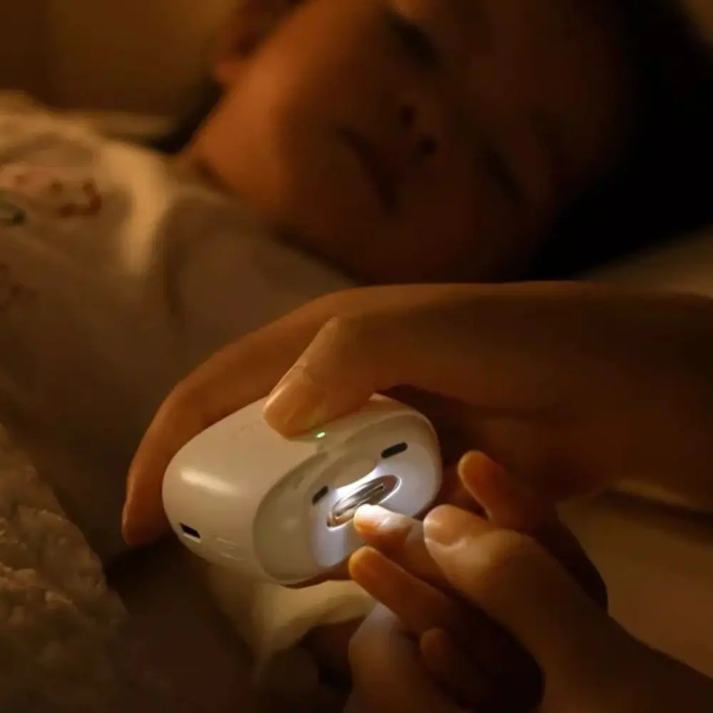 Portable Rechargeable Electric Nail Clippers Mini Nail Care Nail Trimmer with Light Universal Automatic Nails Clipper Household