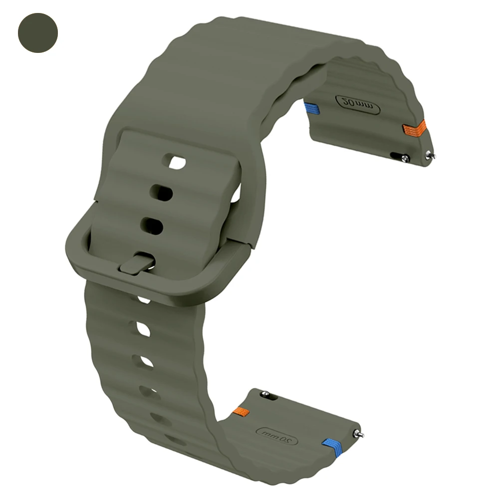 Premium Silicone Watch Band - 20mm/22mm Adjustable Strap, Universal Fit