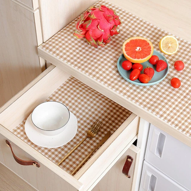 Kitchen Cuttable Drawer Shelves Liner Waterproof Closet Mat Home Cupboards  Cabinet Non-Slip Placemat Moisture-Proof Pad - AliExpress