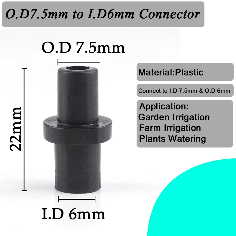 20/50/100/300Pcs 4/7mm Hose Connectors 1/4 Inch Micro Drip Irrigation System Soft Pipe Hose Joints Irrigation Dripper Connector