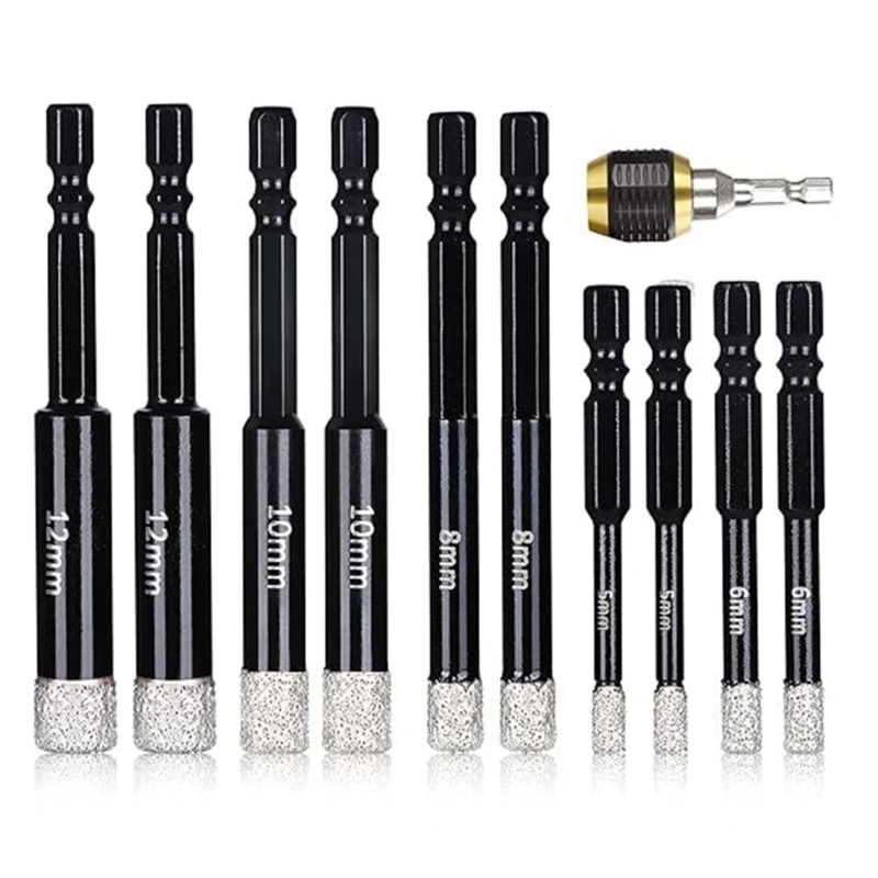 

Versatile 11Piece/set Diamond Drill Bits Set 1/4'' Built in Integrated Coolant Perfect for Drilling Ceramic Marble Drosphip