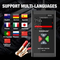 KINGBOLEN BM580 Car Battery Tester 6V 12V Automotive battery Tools Car Health Exam Reversible Access Clip Voltmeter PK BM550 - Image 3