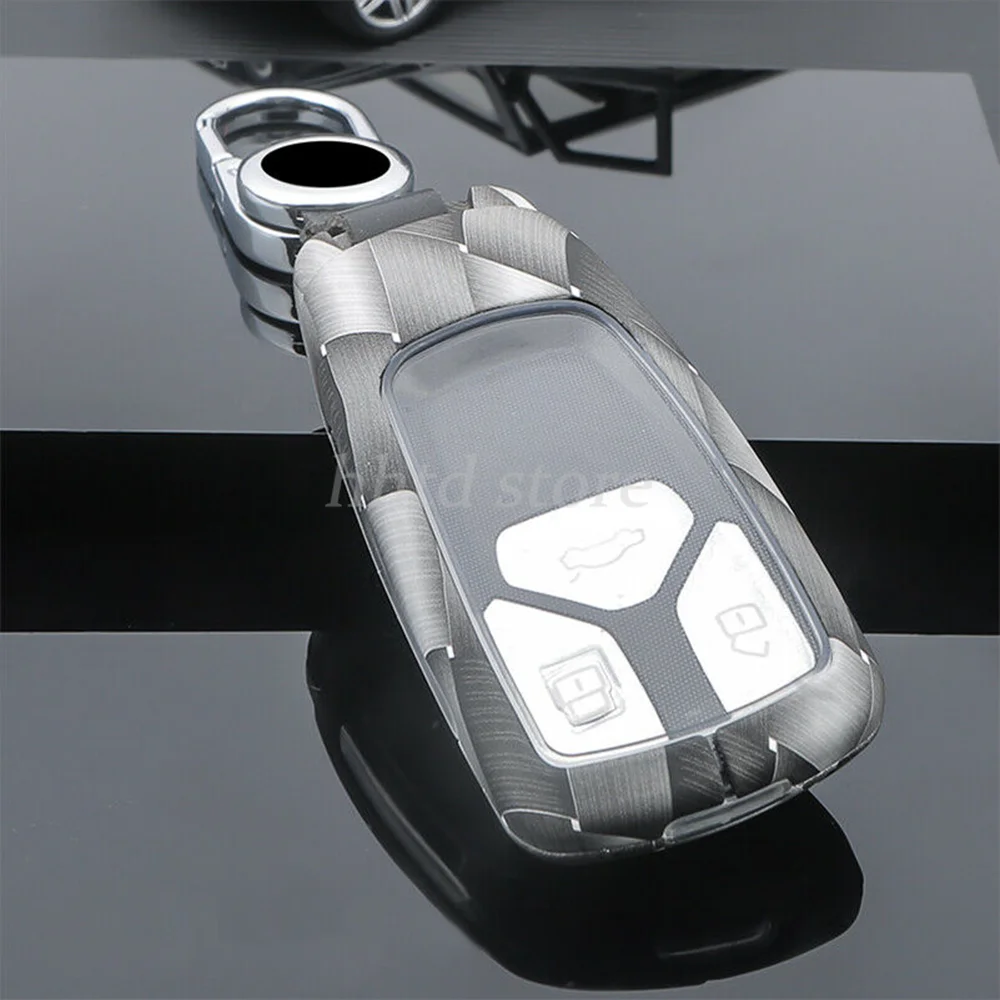 

Zinc Alloy Remote Start Smart Car Key Cover Case Protector Holder Auto Accessories Keychain For Audi Q7 TTS A4L A3 A6 S5 S7 TT