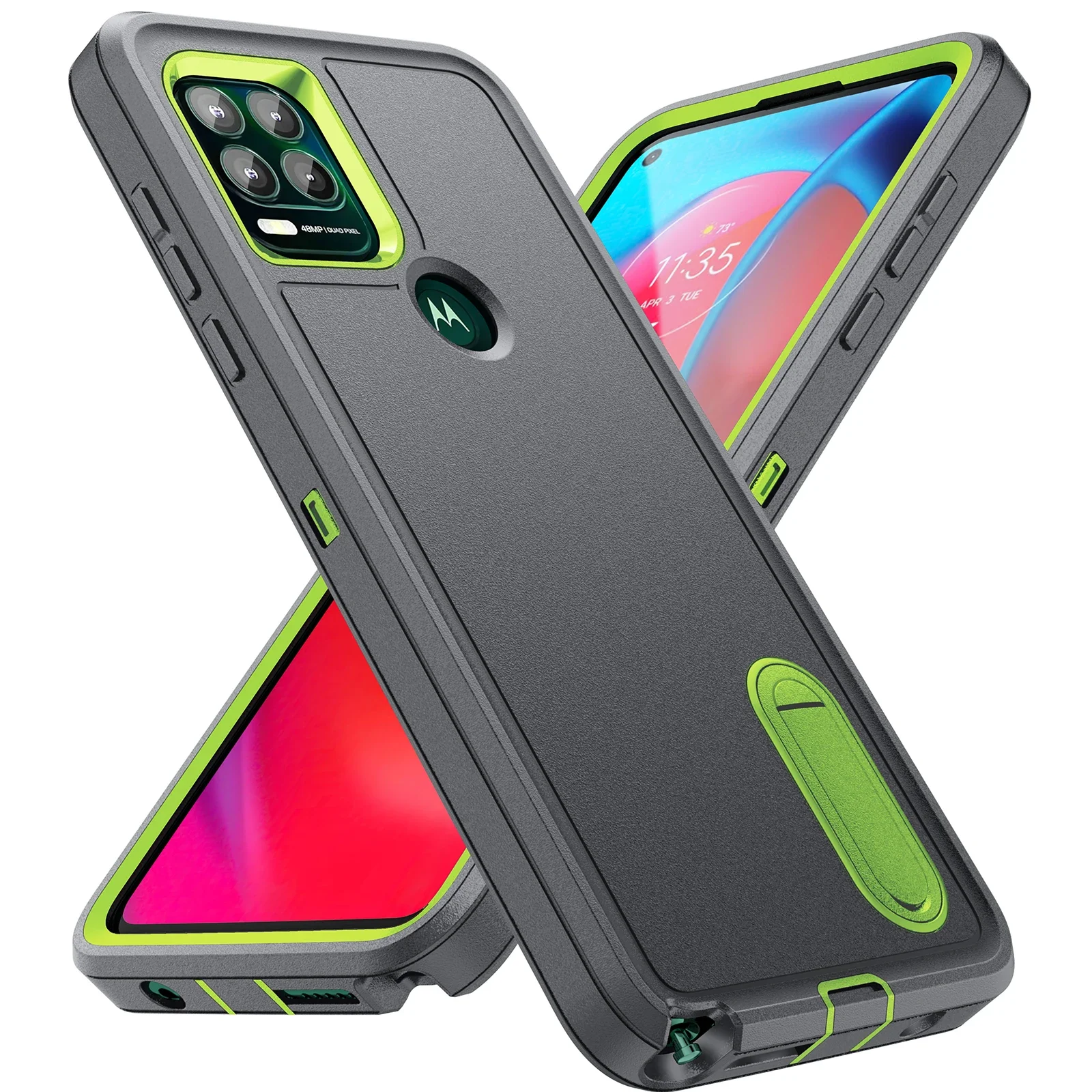 3-in-1 Hybrid Shockproof Anti-Scratch Protective Case with Stand