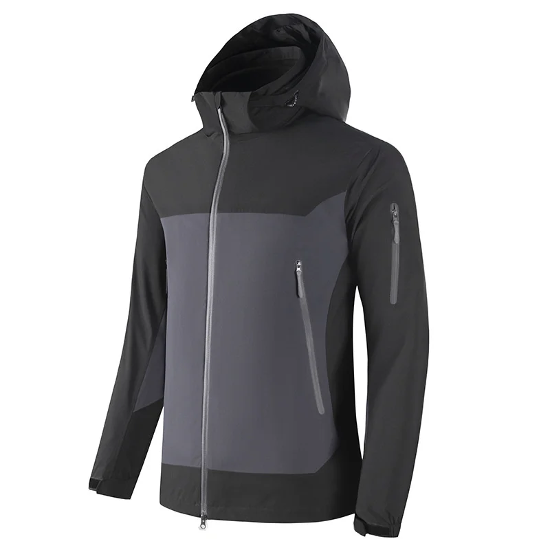 Waterproof Men's Windbreaker Hooded Jackets Sports Sweat-shirts Motorcycle Coat Mens Sweatshirt With Zipper Tracksuits Cold Male