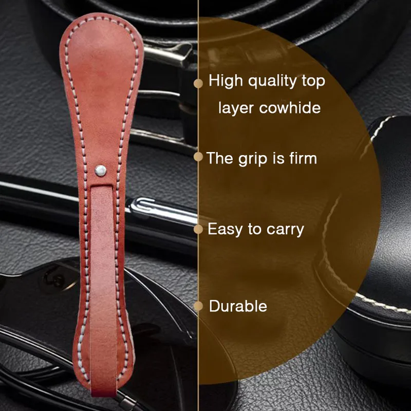 Classic Boston Leather Racket Multi-function Self-defense Cowhide Racket Contains Lead Block Portable Tactical Self-defense Tool self defense racket