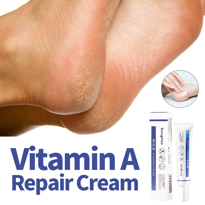 

Anti Crack Foot Cream Drying Cracked Feet Repair Treatment Moisturizing Care Hand Heel Dead Skin Removal Vitamin A Foot Mask 30g