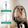 Hanging Egg Swing Chair, Outdoor Wicker Hammock Chairs Without Stand UV Resistant Cushion 350lbs for Patio, Patio Swing 3