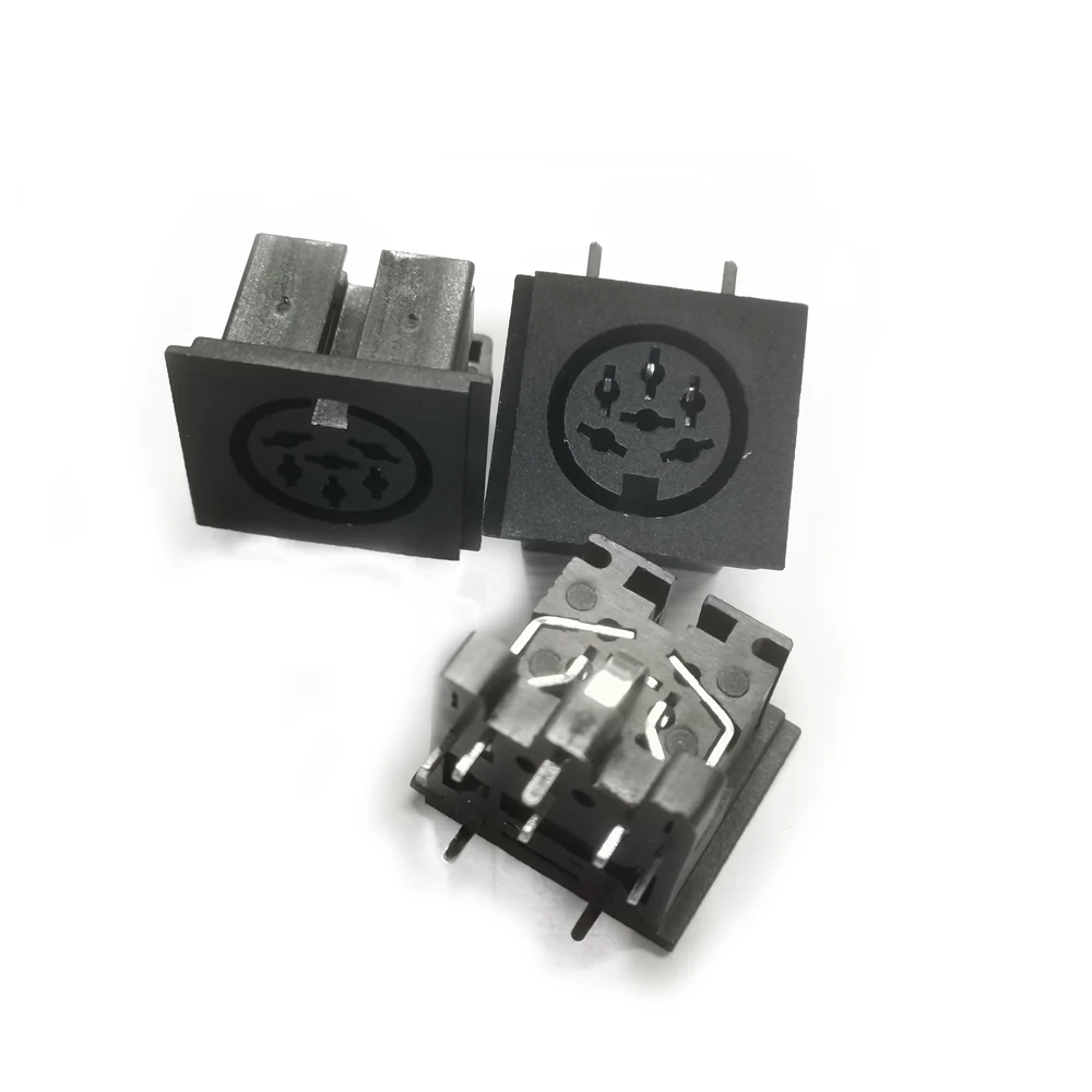 Grande s Terminal Din6 Din 6p Fêmea Jack Soquete Conector 6pin Ds601 Pcb Montagem em Painel 20 Peças Lote