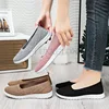 Women's Slip On Solid Color Shoes Summer Fashion Mesh Breathable Casual Shoes Walking Non Slip Platform Sandals Flats Loafers 1