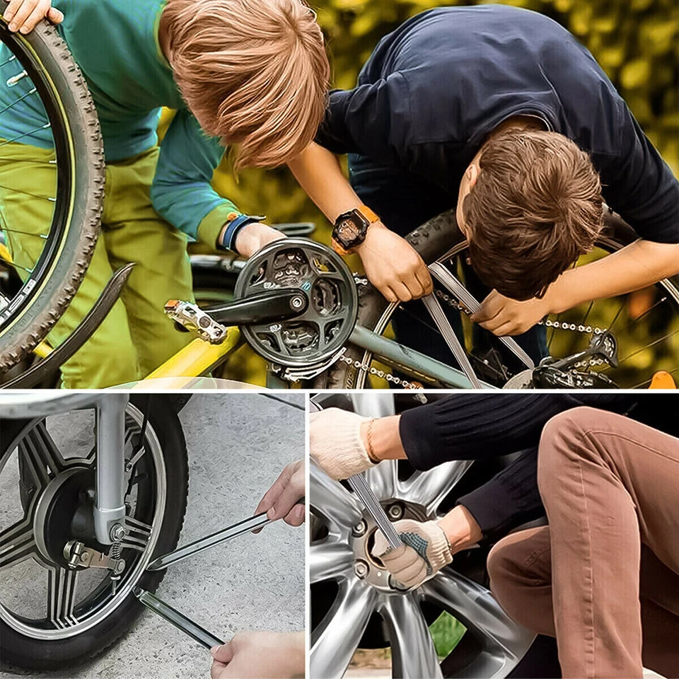 Kit Smontagomme BEKKLPOU 33 Pezzi - Leve A Cucchiaio In Acciaio Per Moto, Bici E Auto - Foto 6
