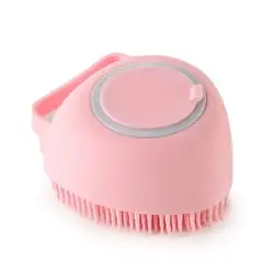 Silicone Pet Bathing and Massage Gloves - Soft, Safe Grooming Accessory - As the pictures (Heart-shaped Pink)