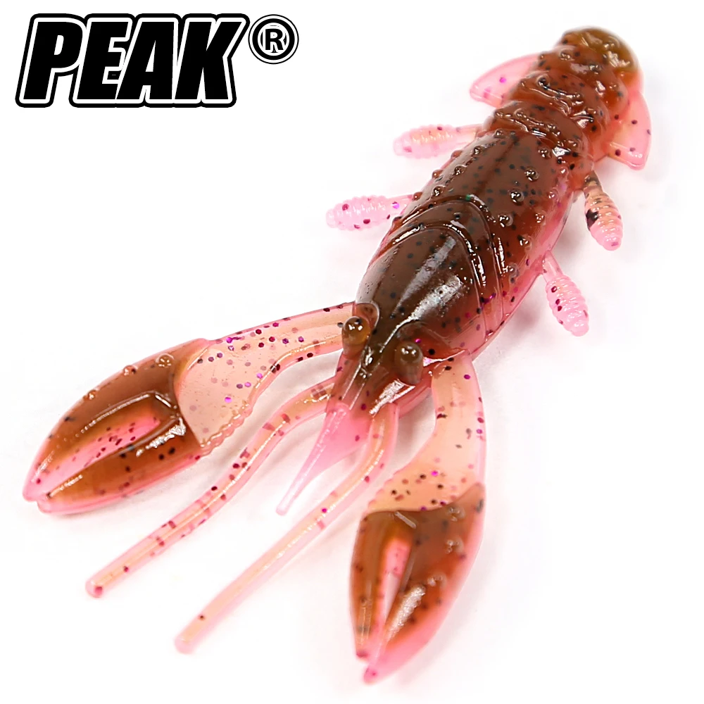 PEAK Floating Craws Lures 60mm/8pcs Soft Lure Fishing Lures shrimp