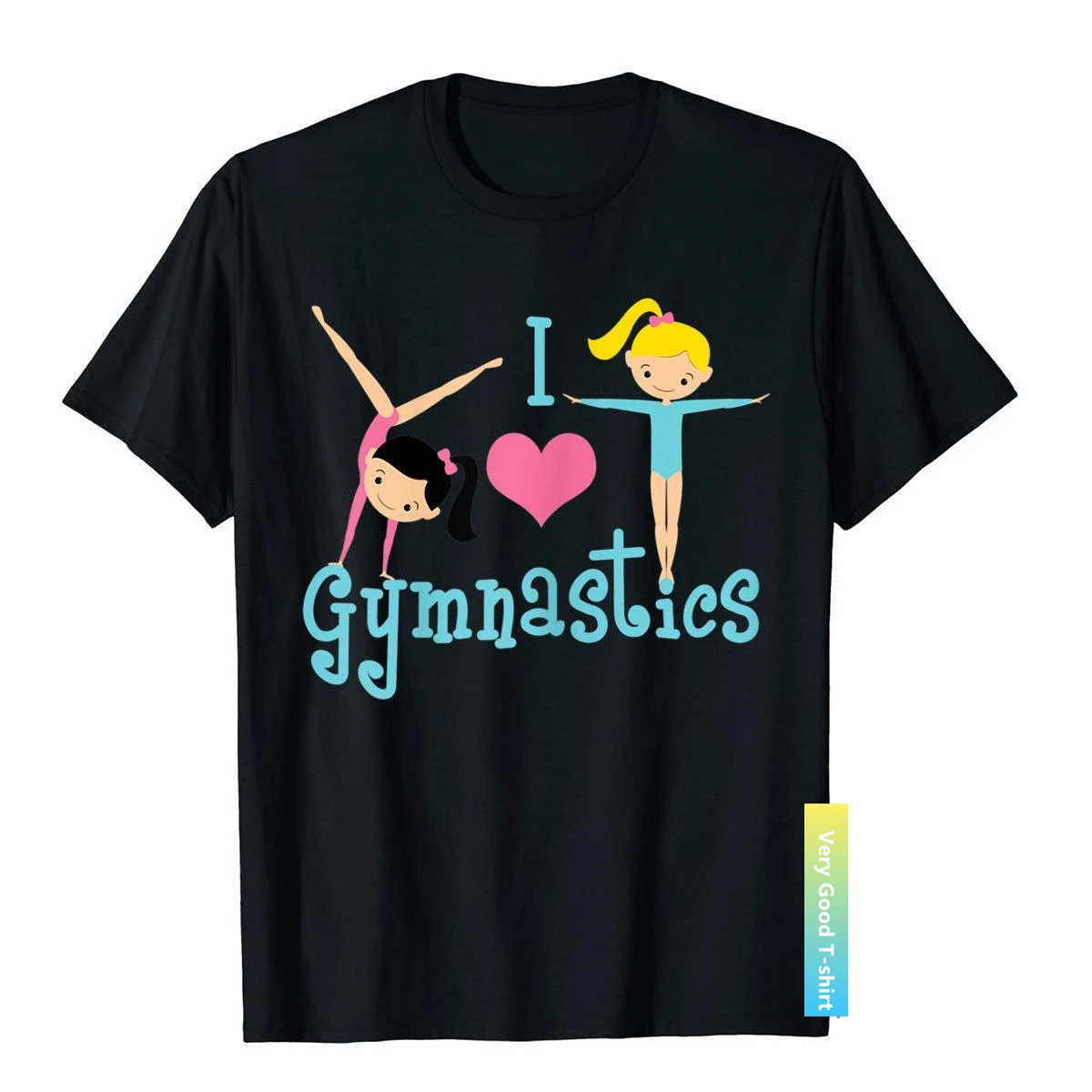 I Love Gymnastics T-Shirt__B5475black