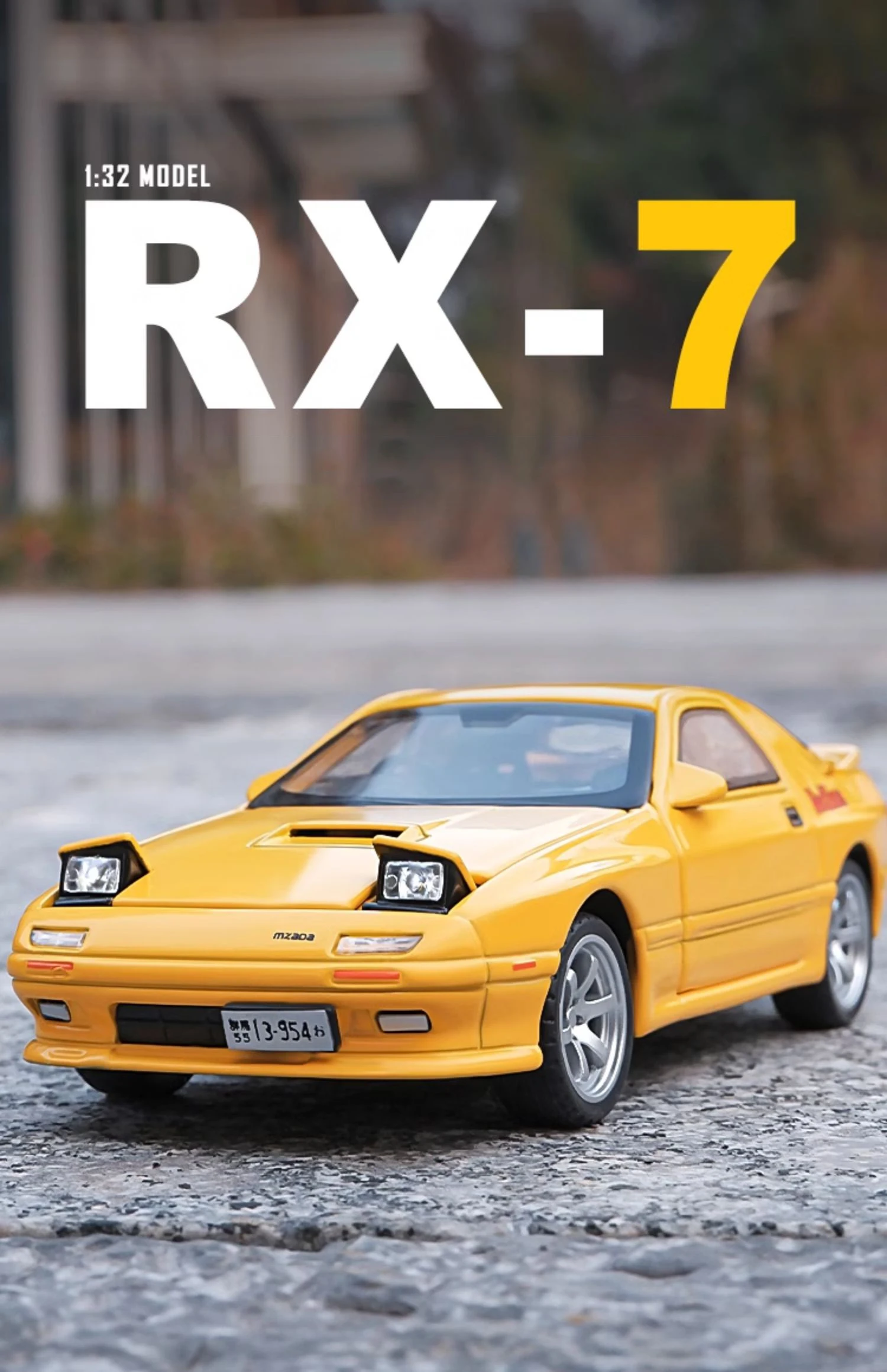 1:32 Mazda RX7 FC INITIAL D Mazda MX5 Alloy Model Car Toy Diecast