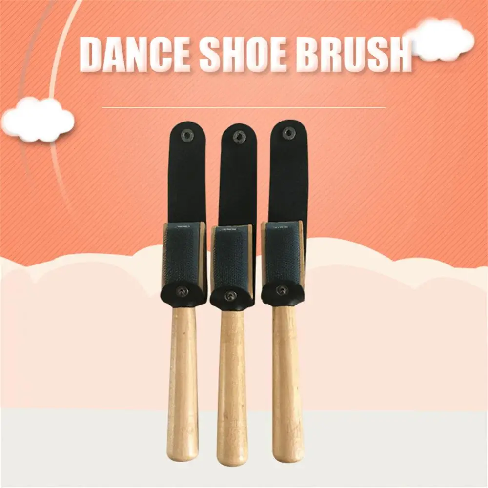 Wood Handle Ballroom Suede Soles Latin Salsa Dance Shoe Cleaning Brushes 6