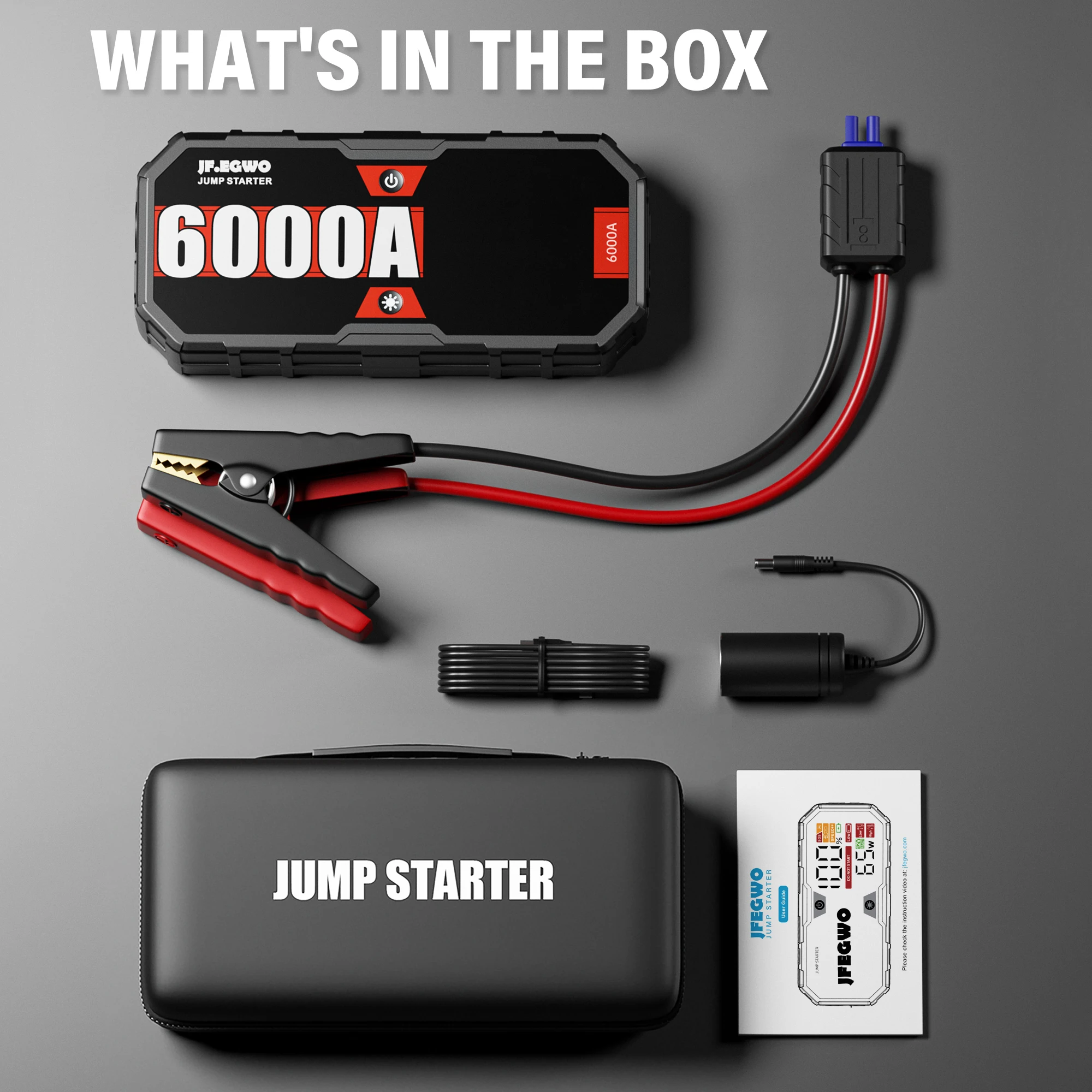 Portable Jump Starter Box Portable Battery Pack Auto Start Power