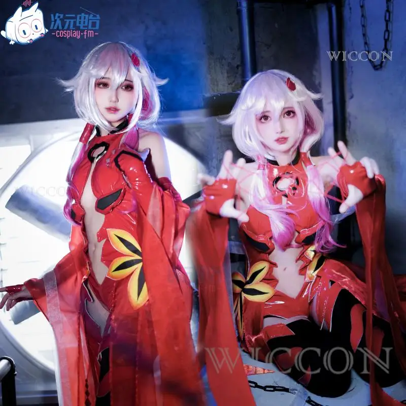 

Inori Anime Cosplay Costume Guilty Crown Egoist Yuzuriha Cosplay Goldfish Red Sexy Jumpsuits Fighting Uniform Halloween For Suit