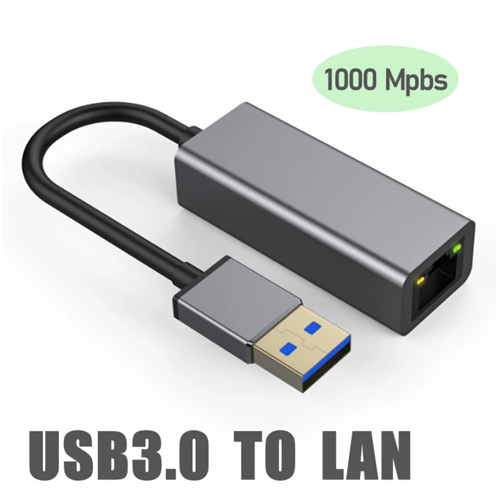 Network Ethernet Adapter Portable Laptop RJ45 External 1000Mbps USB 3.0 To Gigabit LAN Converter ConnectionDrive Tablet