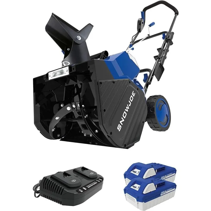 

Snow Joe 24V-X2-SB18 18-Inch, 48-Volt IONMAX Cordless Snow Blower Kit (w/ 2 x 4.0-Ah Batteries + Charger), Blue