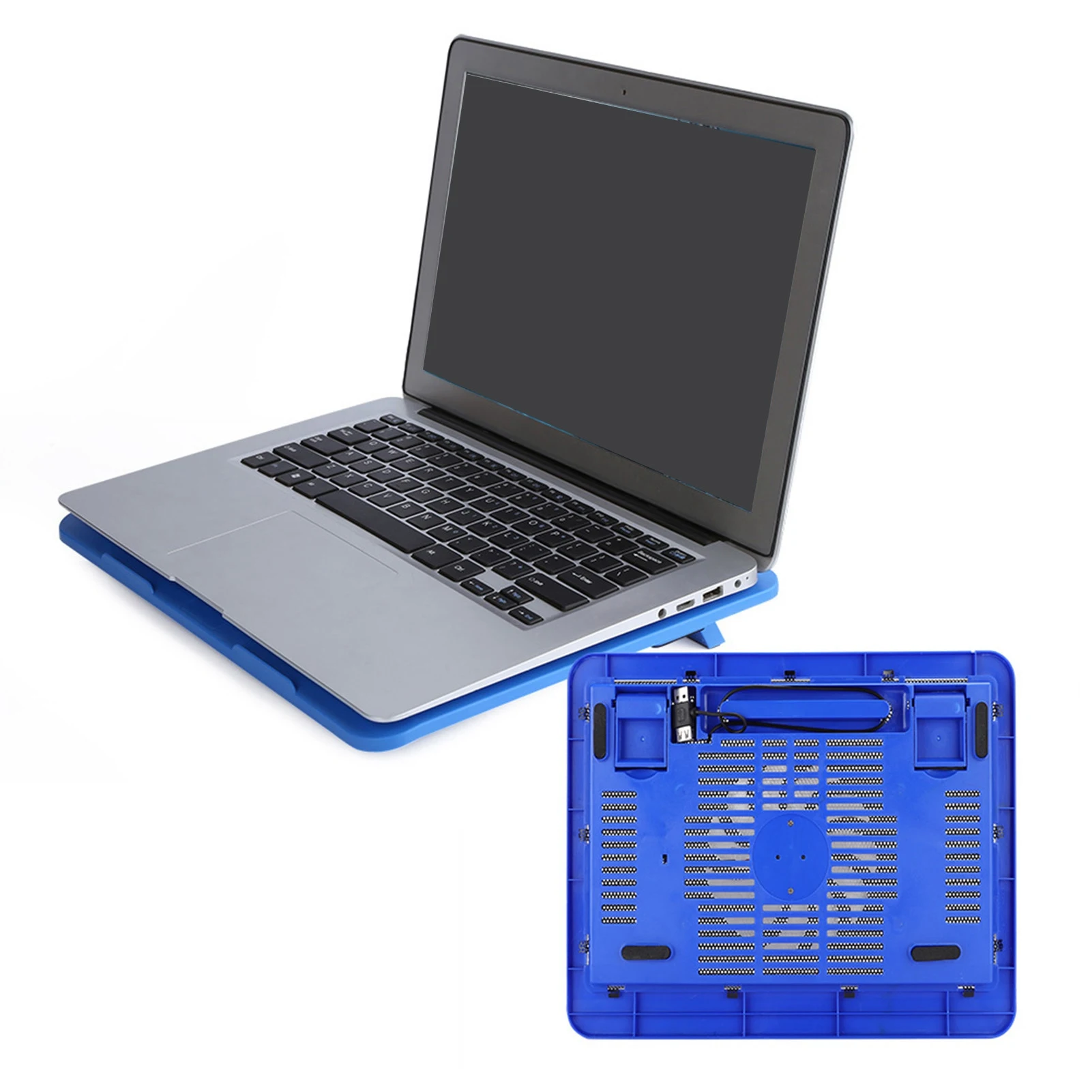 Enhanced Laptop Cooling Pad with Big Fan and USB Stand