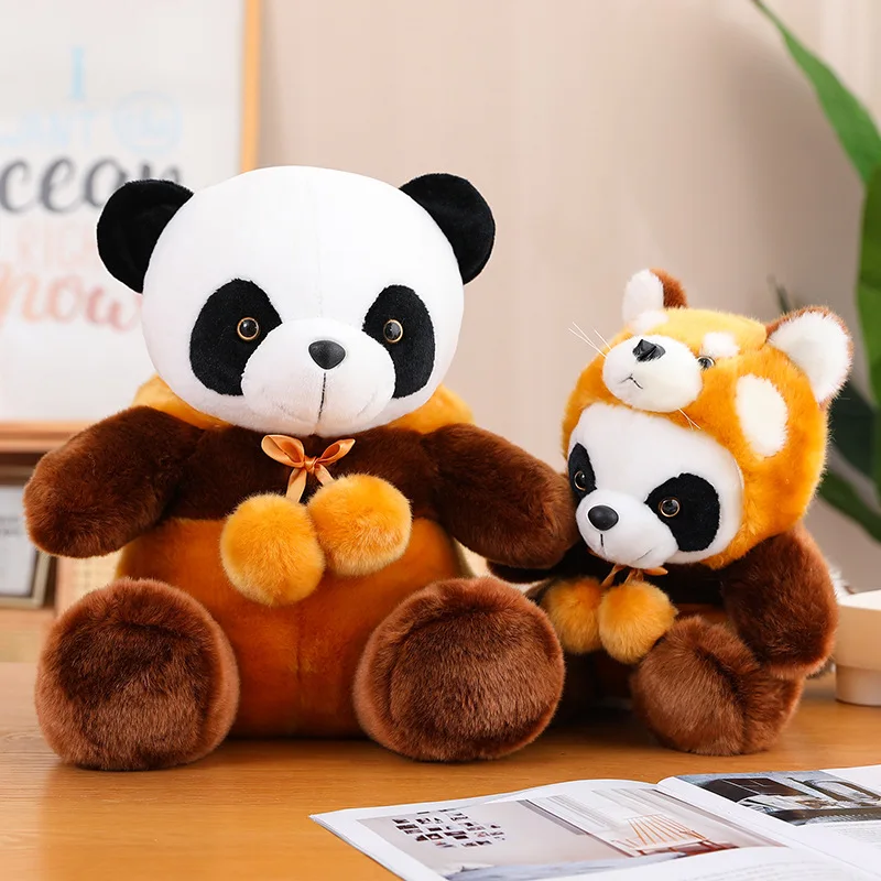 

Cute Panda that can transform into a raccoon stuffed animals toys for children as a gift