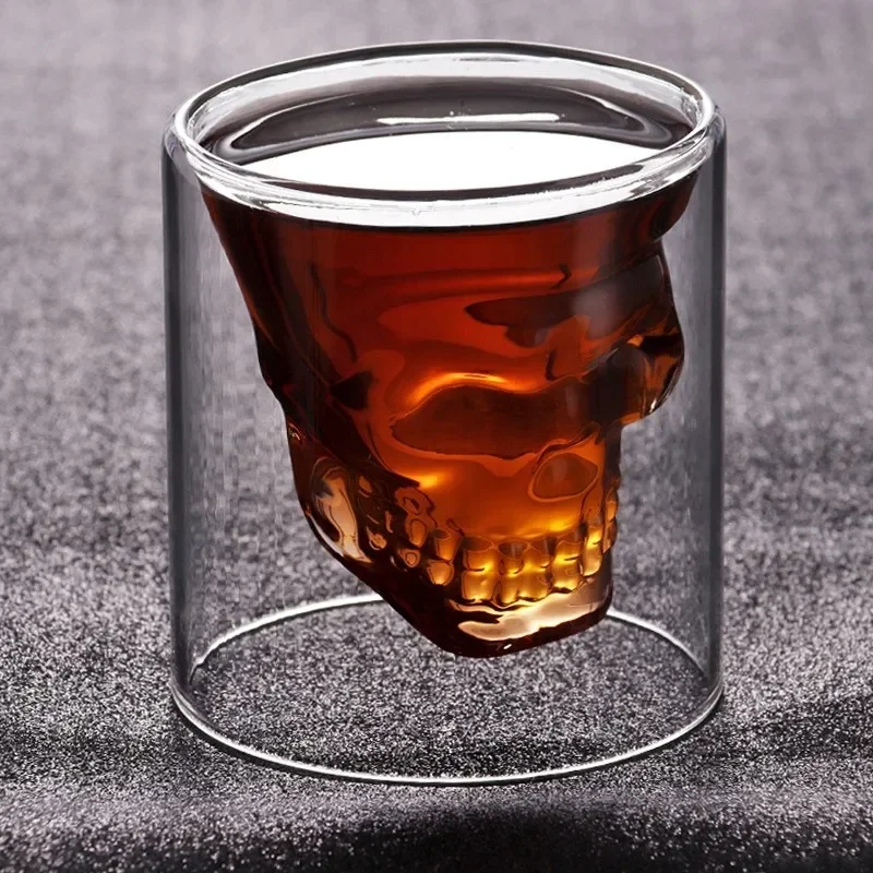 Lead Free Glass Creative Skull Cup Capacity Beer Cups Tea Mug Cocktail Wine Heat Resistant Coffee Mugs For Gift Glass Cup