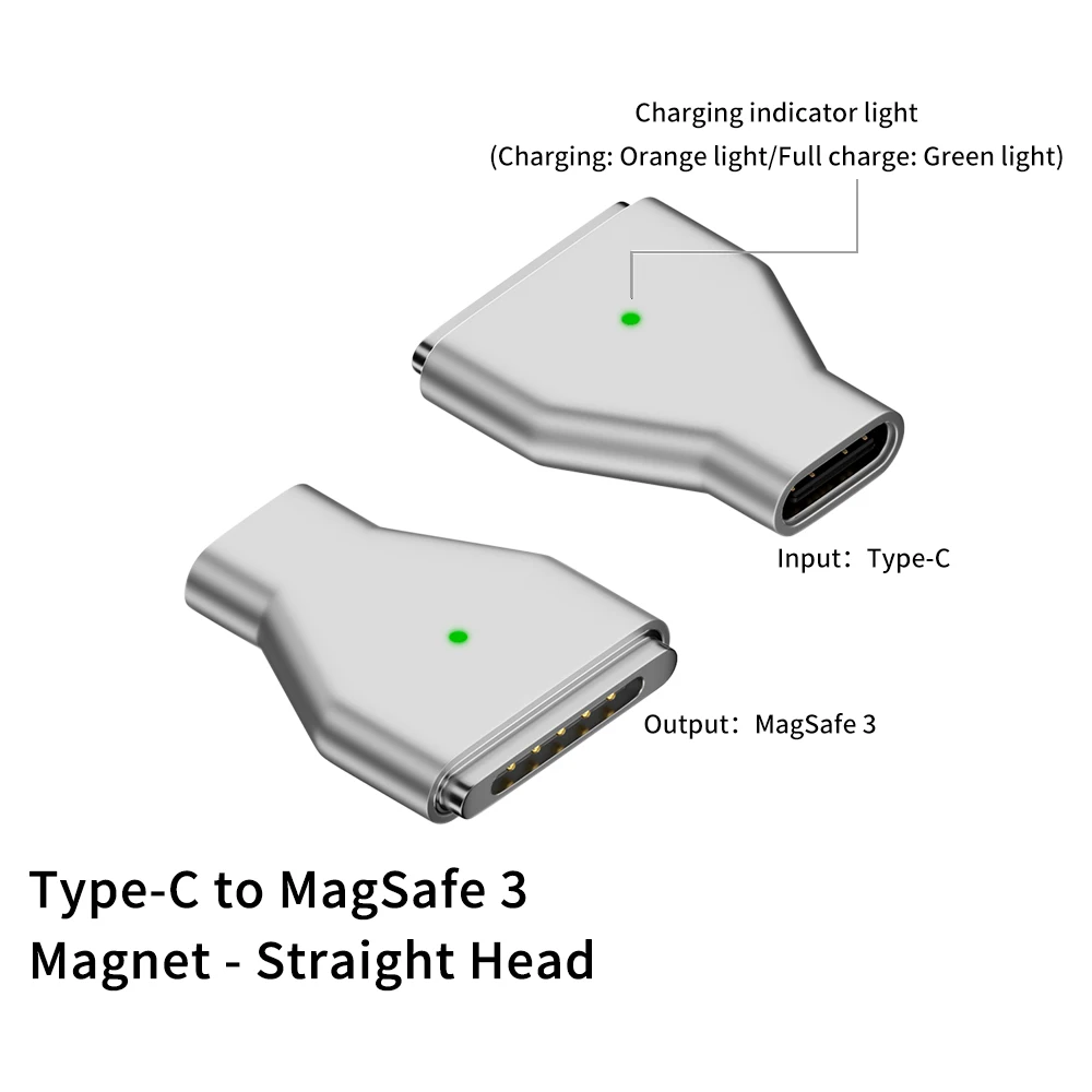 USB Type-C to Magsaf* 3 Magnetic Adapter PD30W 67W 96W 140W Fast Charging Charger For MacBook Pro Air Pro M2 140W Adapters