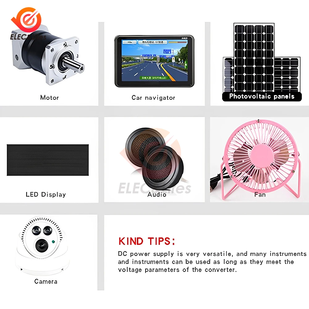 Waterproof 12V to 5V/9V DC Step Down Converter with Auto Protection and LED Current Stabilizer