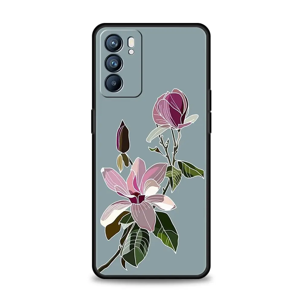 Floral Design Phone Case with Enhanced Protection