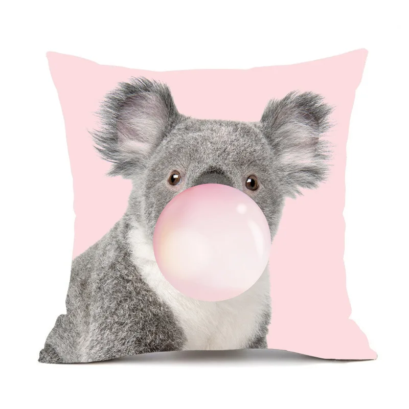 

Cute Animal Pillocase Kaola Blow Bubble Pillow Case Girl Women Room Bedroom Sofa Bed Chair Pillow Cover Interior for Home Decor