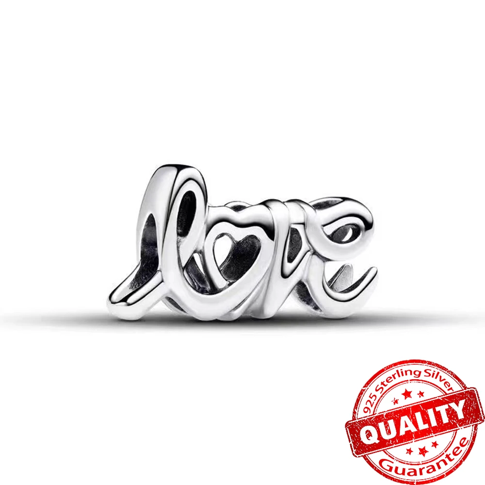 New Sterling Silver Letter Love Charm Fit Pandora Bracciale Bangle Per Donna Ragazze San Valentino 925 Gioielli In Argento Regalo