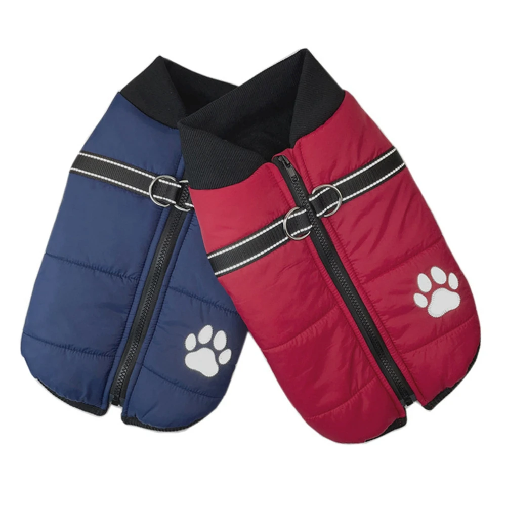 Winter Warm Big Dog Down Jacket Reflective Waterproof Dog Clothes For