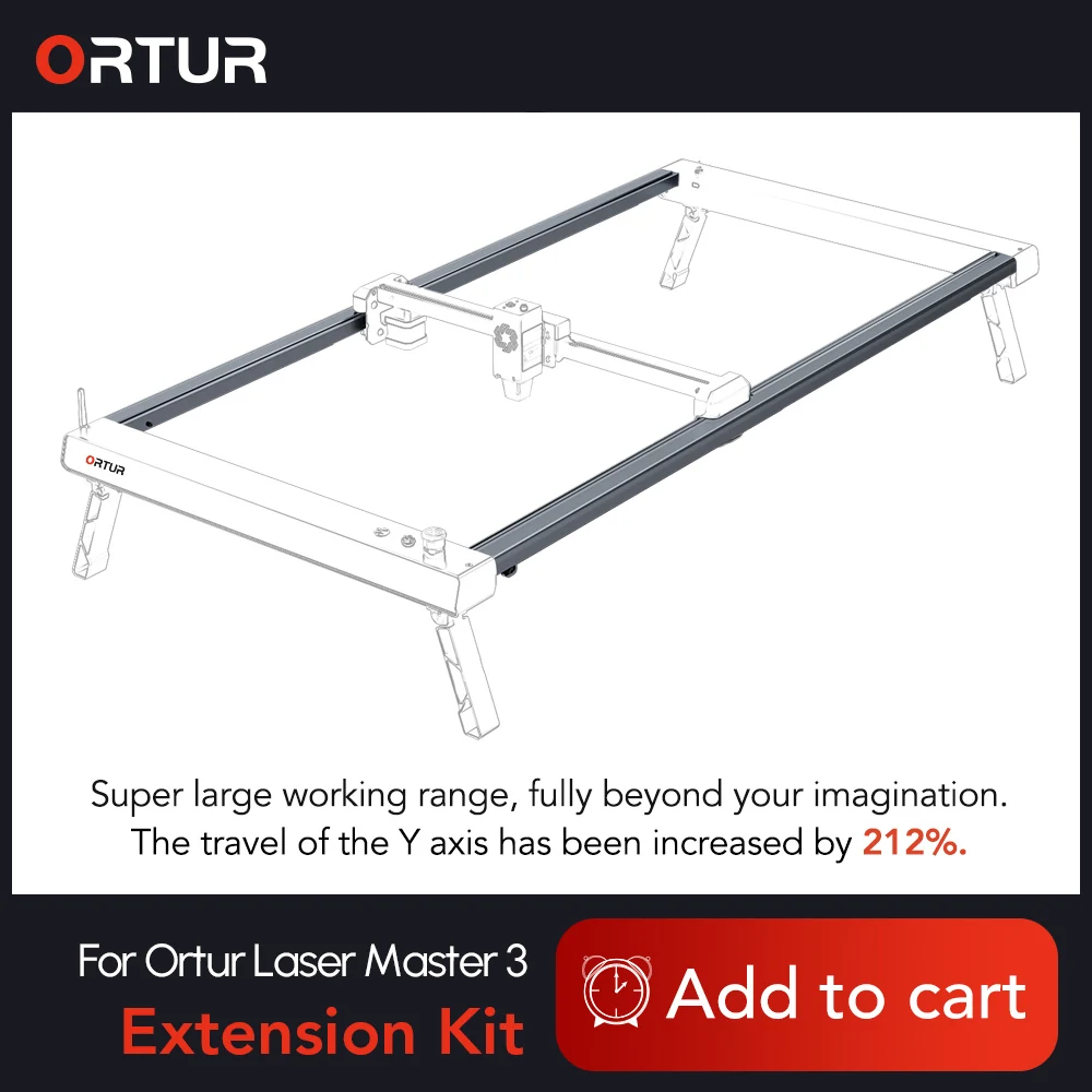 ORTUR OLM3 Y-axis Extension Kit 850x400mm for Engraving Cutting Machine