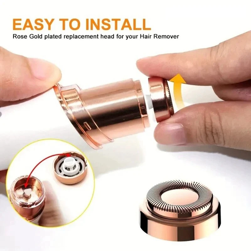 A01V-4Pcs For Finishing Touch Flawless Facial Hair Remover Replacement Heads-Painless And Effective Hair Removal
