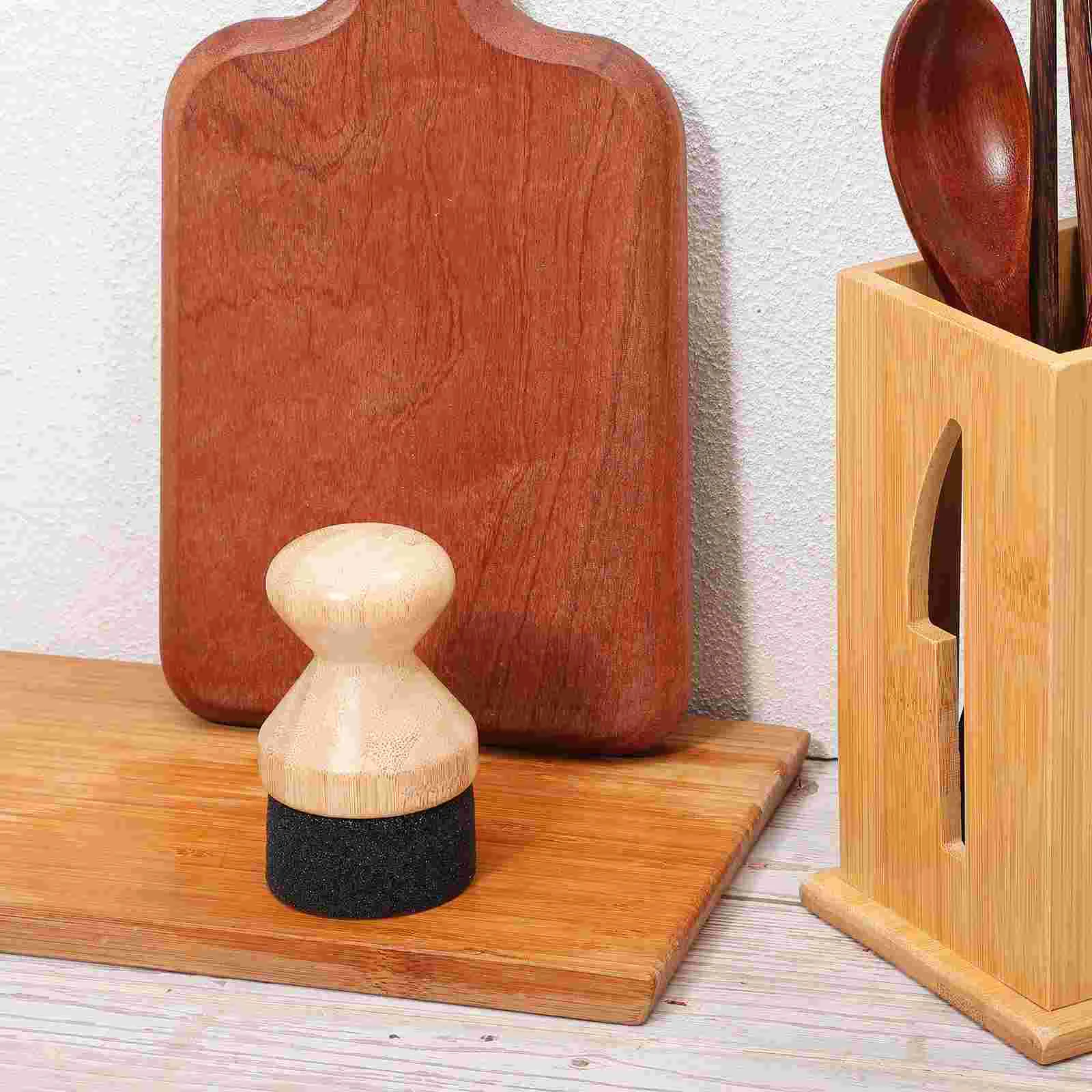 1 Mineral Oil Wax Applicator for Board Wood Brush Cutting Bamboo + Sponge Cream Work