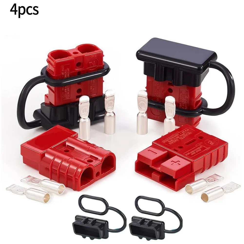 4 Pz/Set 50A Per Anderson Plug Wire Connectors Tappo Antipolvere Per Cavi 6-12 Awg Kit Batteria Per Auto Bike Atv Argani Motore Di Sollevamento