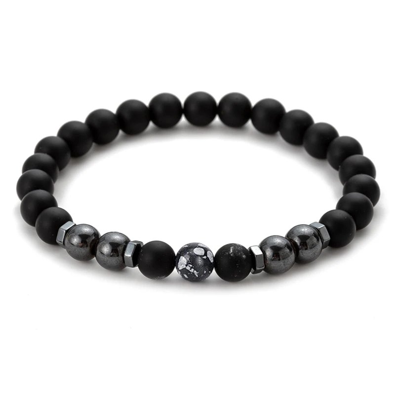 Anti-Swelling Black Obsidian Anklet Matte Retro Stylish Handmade Ankle Decoration 