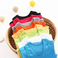 Soft Cotton Kids Vest Tops Summer Tank Tees for Boys and Girls